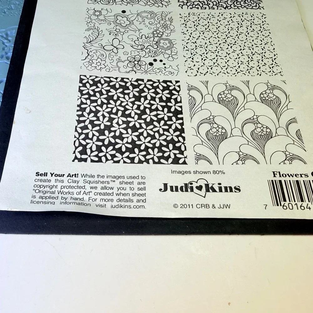 JudiKins Makin's Aleene's Clay Texture Sheets Lot Flowers Scroll Lace Patterns